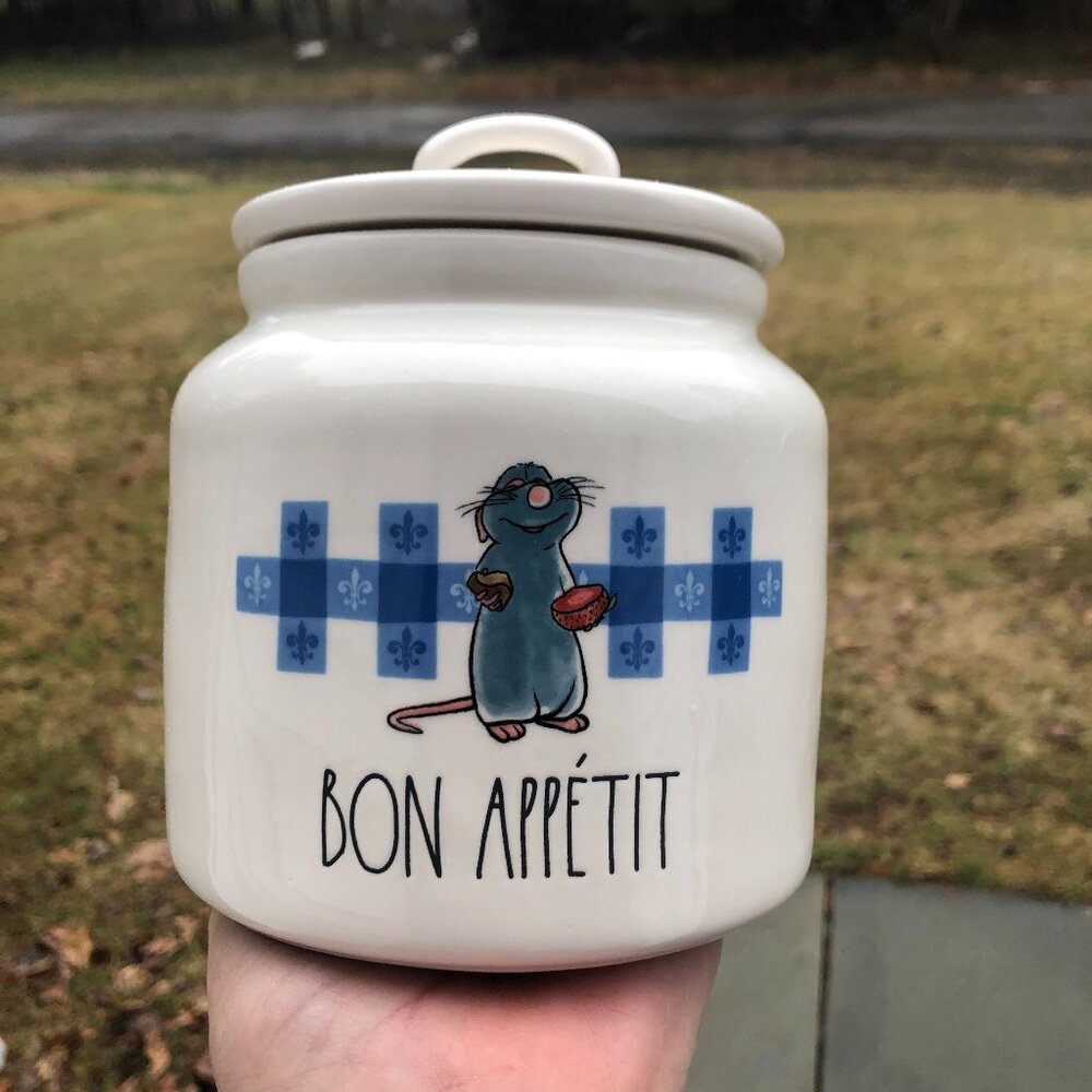 NWT Rae Dunn Disney Ratatouille "Bon Appetit" Canister